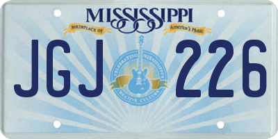 MS license plate JGJ226