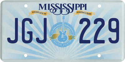 MS license plate JGJ229