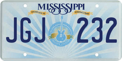 MS license plate JGJ232
