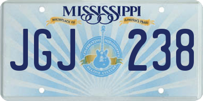MS license plate JGJ238