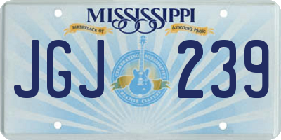 MS license plate JGJ239