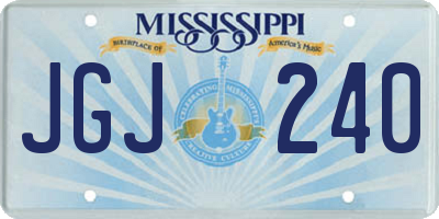 MS license plate JGJ240
