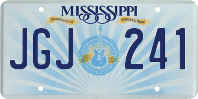 MS license plate JGJ241