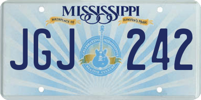 MS license plate JGJ242