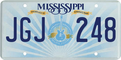 MS license plate JGJ248
