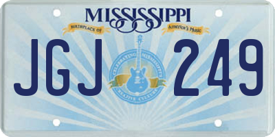 MS license plate JGJ249