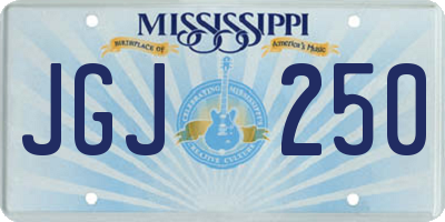 MS license plate JGJ250