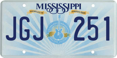 MS license plate JGJ251