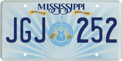 MS license plate JGJ252