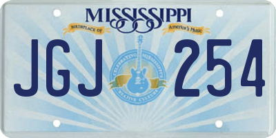 MS license plate JGJ254