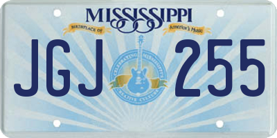 MS license plate JGJ255