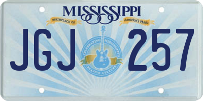 MS license plate JGJ257