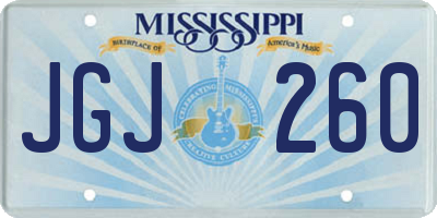 MS license plate JGJ260