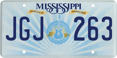 MS license plate JGJ263