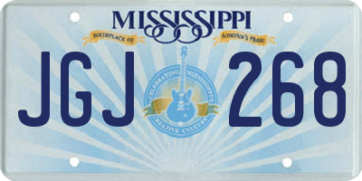 MS license plate JGJ268