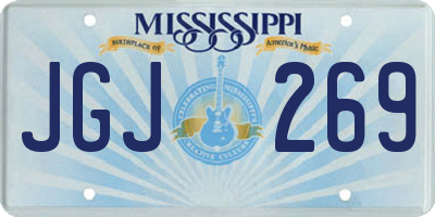 MS license plate JGJ269
