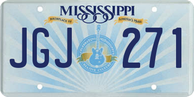 MS license plate JGJ271