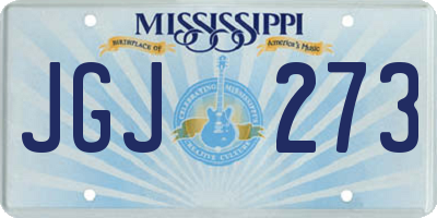 MS license plate JGJ273