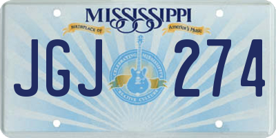 MS license plate JGJ274