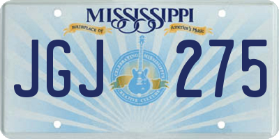 MS license plate JGJ275