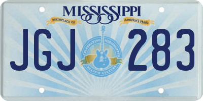 MS license plate JGJ283