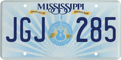 MS license plate JGJ285