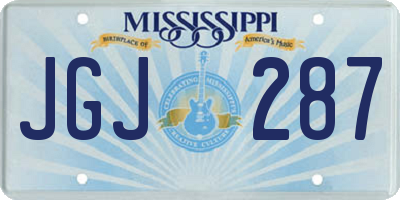 MS license plate JGJ287