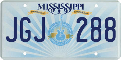 MS license plate JGJ288