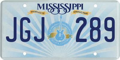 MS license plate JGJ289