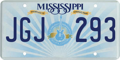 MS license plate JGJ293