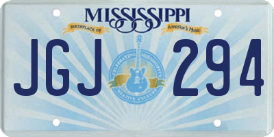 MS license plate JGJ294