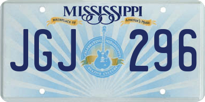 MS license plate JGJ296