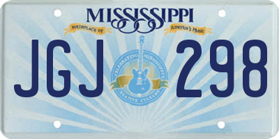 MS license plate JGJ298
