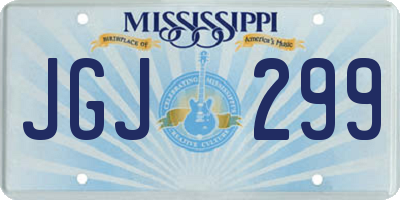 MS license plate JGJ299