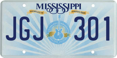 MS license plate JGJ301