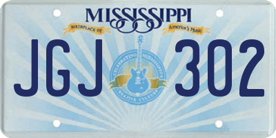 MS license plate JGJ302
