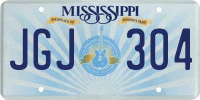 MS license plate JGJ304