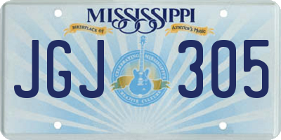 MS license plate JGJ305