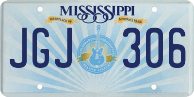 MS license plate JGJ306