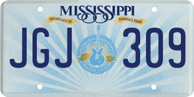 MS license plate JGJ309