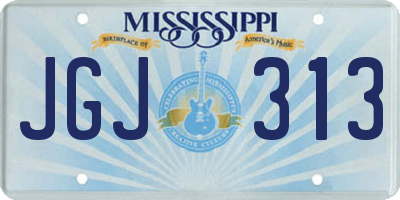 MS license plate JGJ313