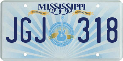 MS license plate JGJ318