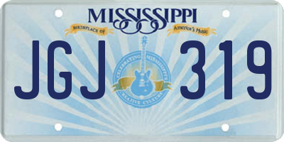 MS license plate JGJ319