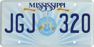MS license plate JGJ320