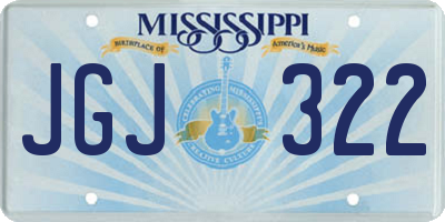 MS license plate JGJ322