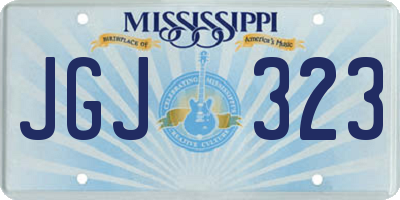 MS license plate JGJ323