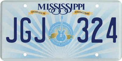 MS license plate JGJ324