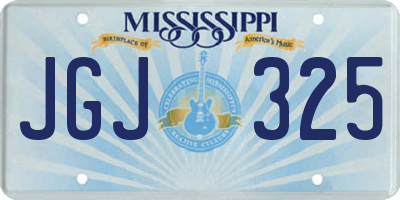 MS license plate JGJ325