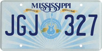 MS license plate JGJ327