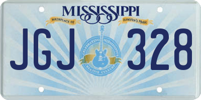 MS license plate JGJ328